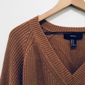 Forever 21 Ribbed V-Neck Sweater